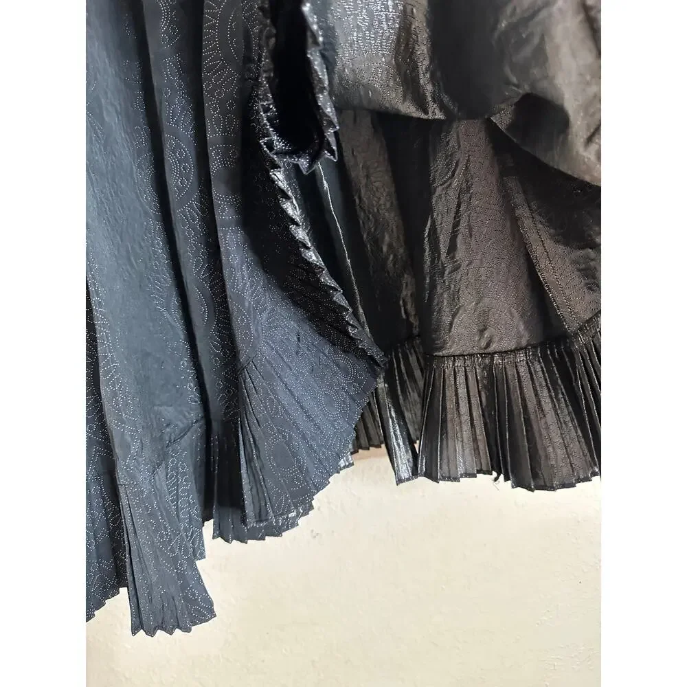 Armani Collezioni Jacquard Pleated Avant-Garde Art-To-Wear Skirt Womans 6